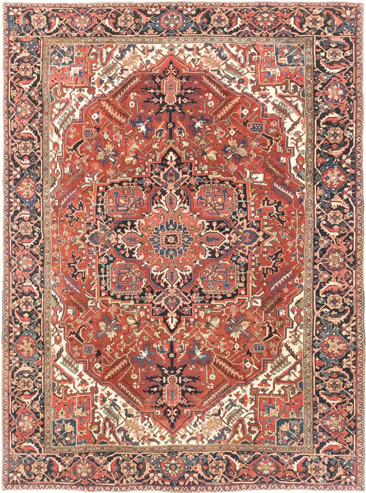 Persisk matta Heriz Antik 375x274 375x274, Persisk matta Knuten för hand