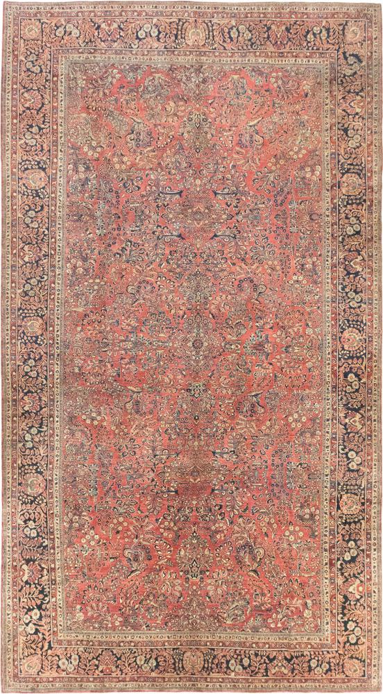 Alfombra persa American Sarough Antiguo 616x344 616x344, Alfombra persa Anudado a mano