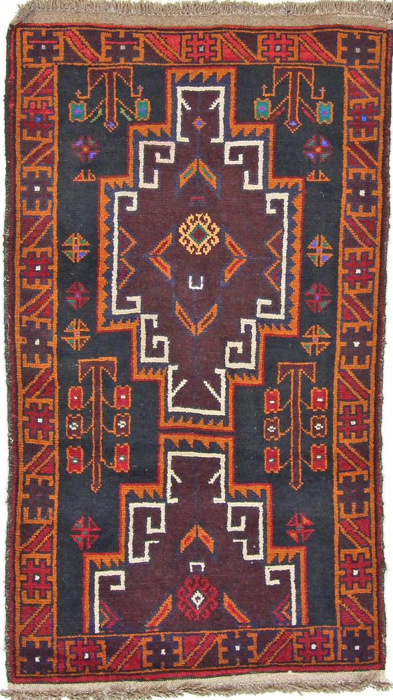 Afghansk tæppe Beluch 136x81 136x81, Persisk tæppe Knyttet i hånden