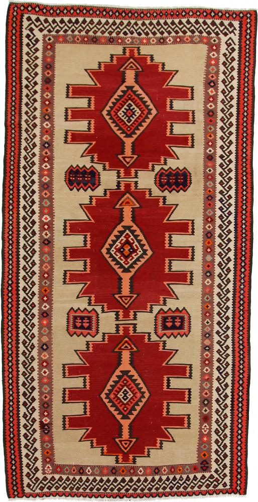 Tapete persa Kilim Fars Azerbaijan Antigo 305x154 305x154, Tapete persa Tecido à mão