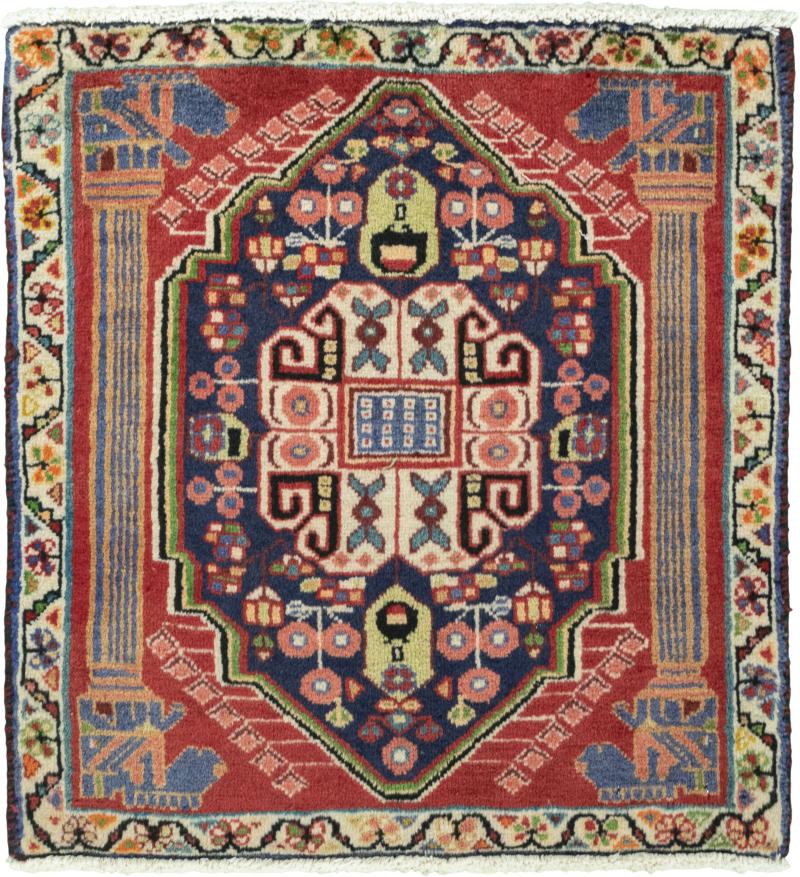 Persian Rug Shiraz 63x60 63x60, Persian Rug Knotted by hand
