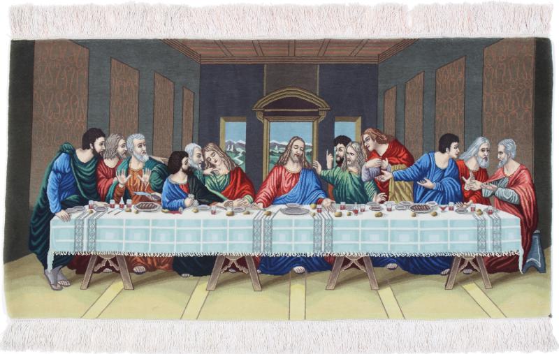 Perzsa szőnyeg Tabriz Art 70Raj Selyemfonal 4'4"x2'3" 4'4"x2'3", Perzsa szőnyeg Kézzel csomózva