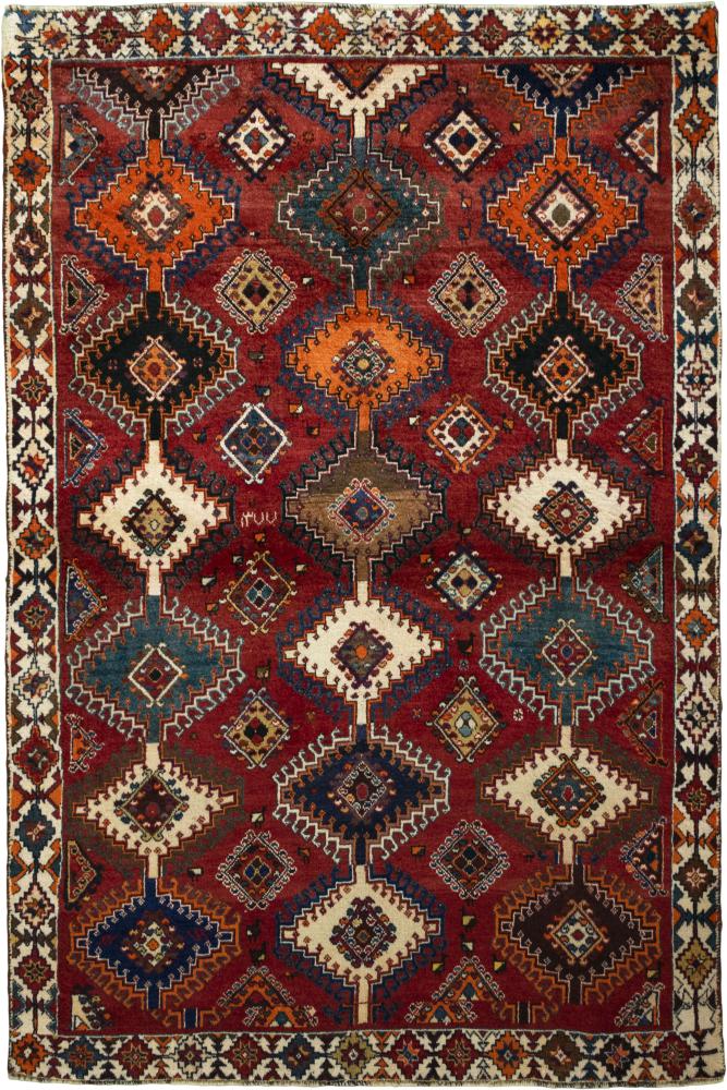 Persian Rug Persian Gabbeh Ghashghai 198x129 198x129, Persian Rug Knotted by hand