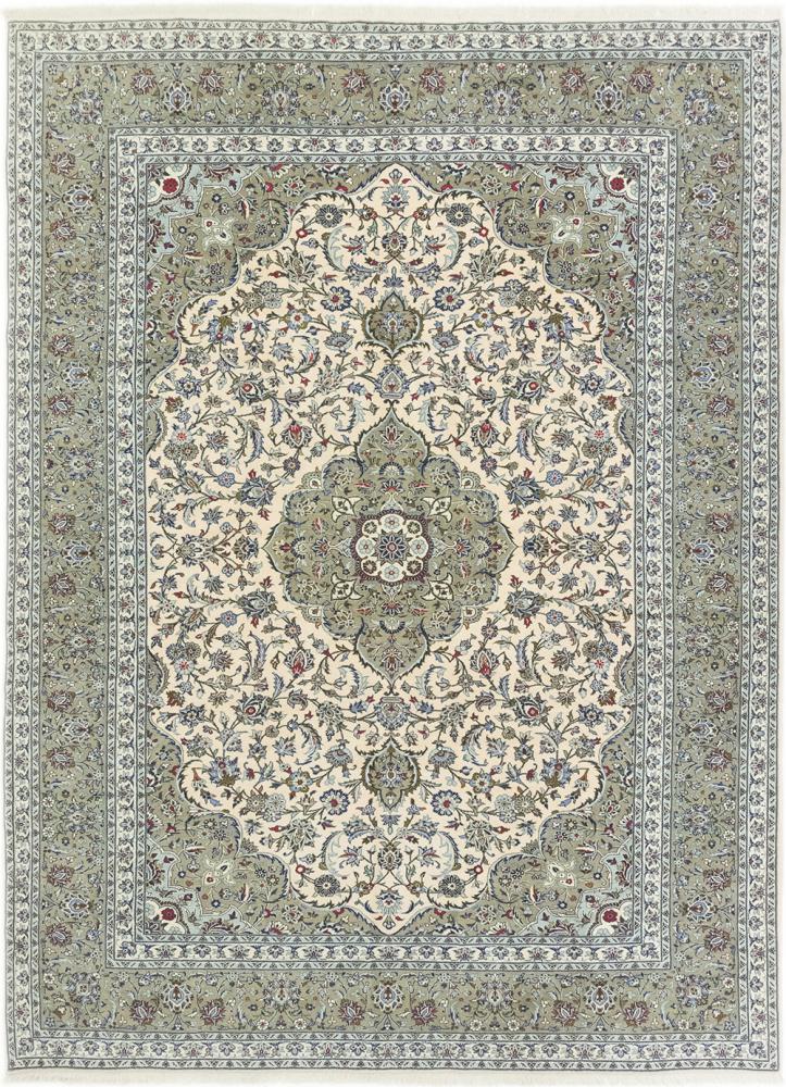 Persian Rug Keshan Old 13'1"x9'7" 13'1"x9'7", Persian Rug Knotted by hand