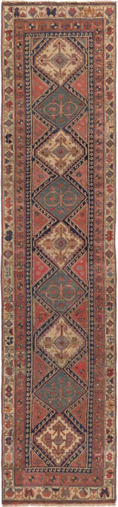 Alfombra persa Sanandaj Antiguo 375x85 375x85, Alfombra persa Anudado a mano