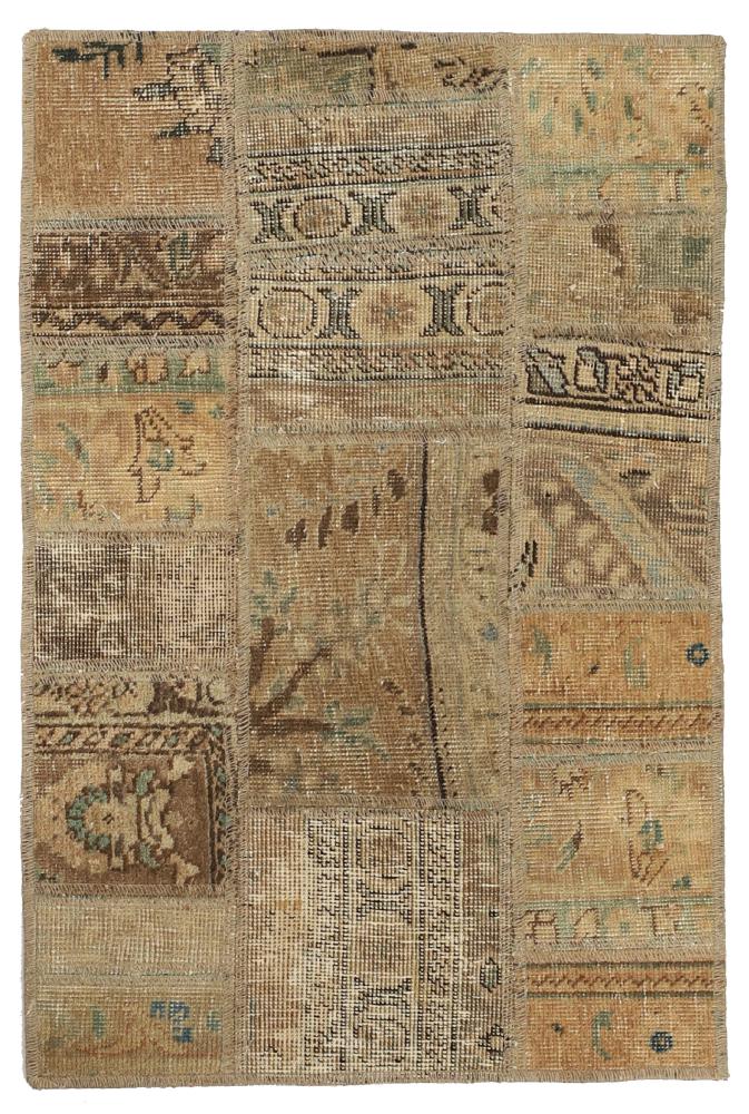 Perzisch tapijt Patchwork 92x63 92x63, Perzisch tapijt Handgeknoopte