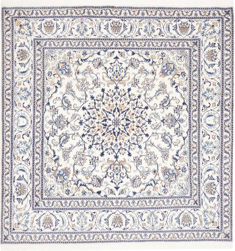 Alfombra persa Nain 203x194 203x194, Alfombra persa Anudado a mano