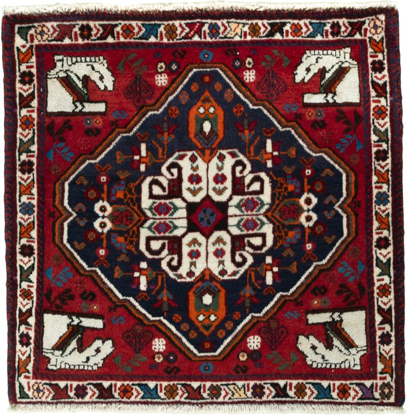 Tapis persan Shiraz 61x62 61x62, Tapis persan Noué à la main