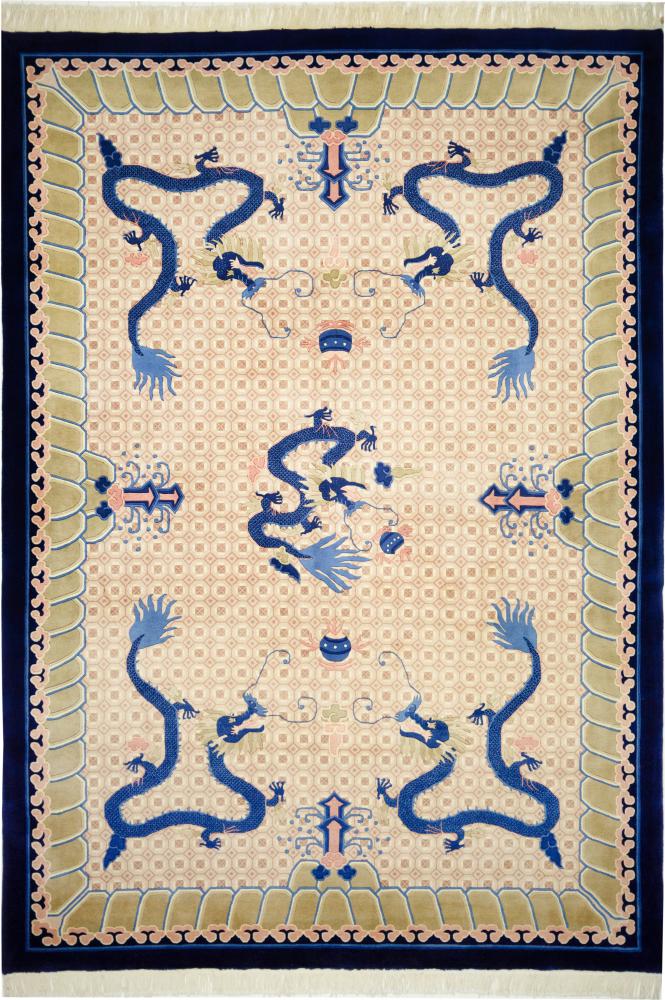 Kinesisk tæppe Kina 306x214 306x214, Persisk tæppe Knyttet i hånden