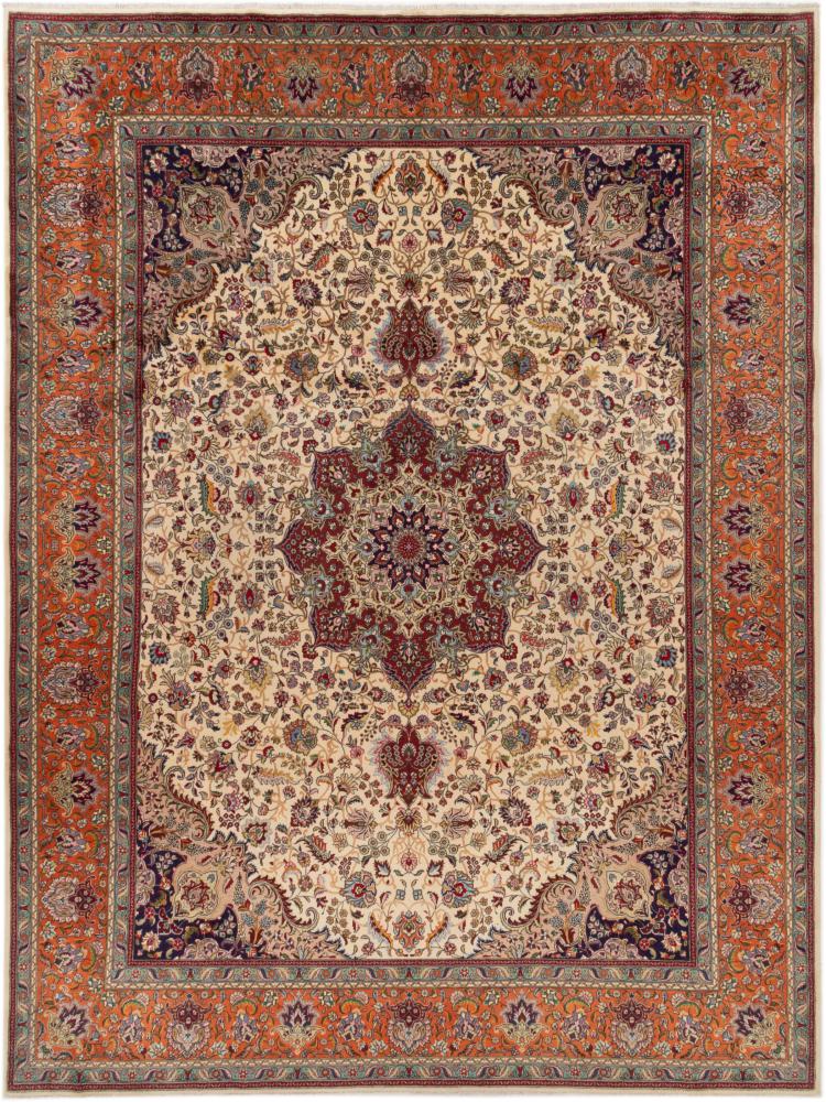 Tapete persa Tabriz 390x291 390x291, Tapete persa Atado à mão