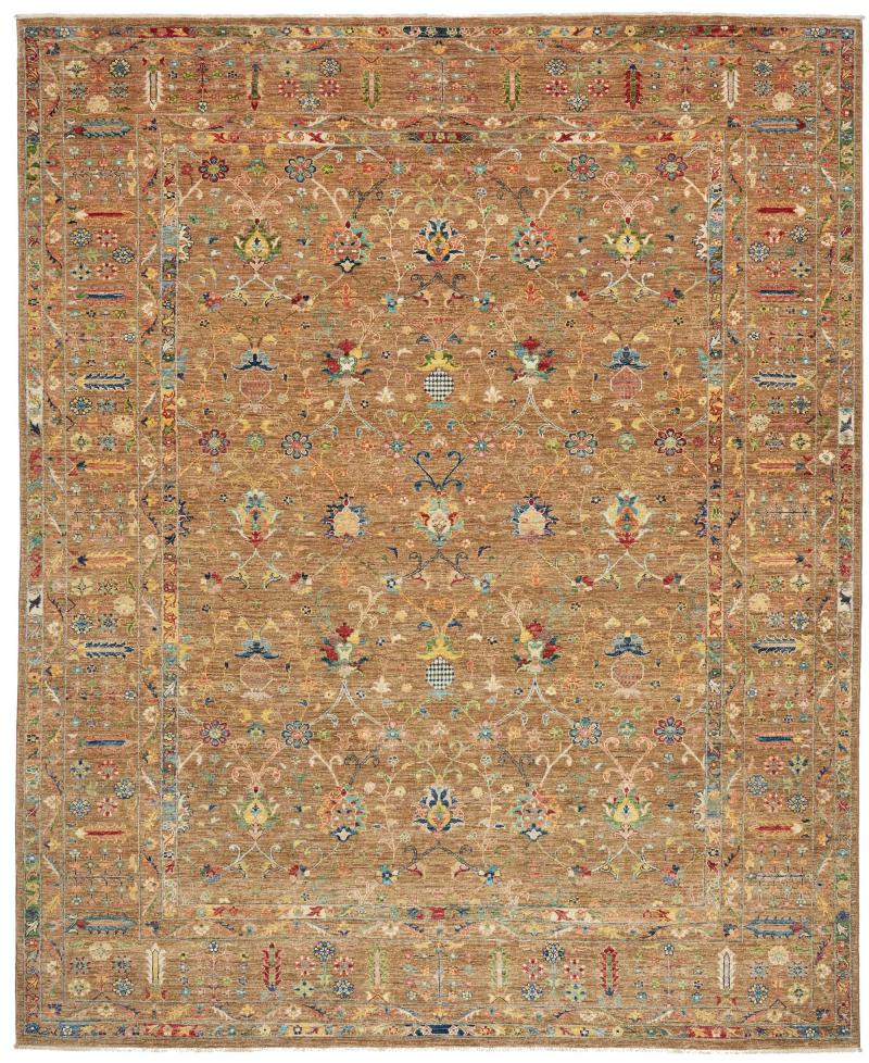 Pakistanilainen matto Ziegler Design Colored 301x245 301x245, Persialainen matto Solmittu käsin
