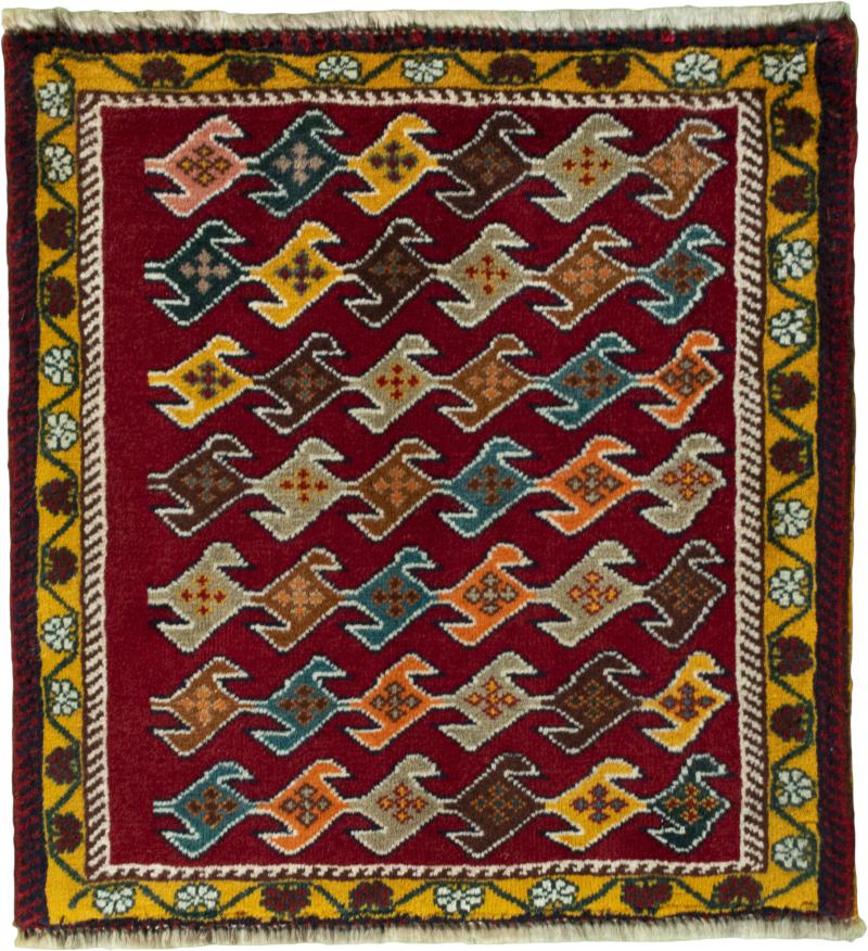 Tapete persa Shiraz 61x56 61x56, Tapete persa Atado à mão