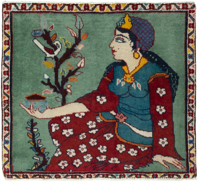 Tapis persan Shiraz 59x69 59x69, Tapis persan Noué à la main