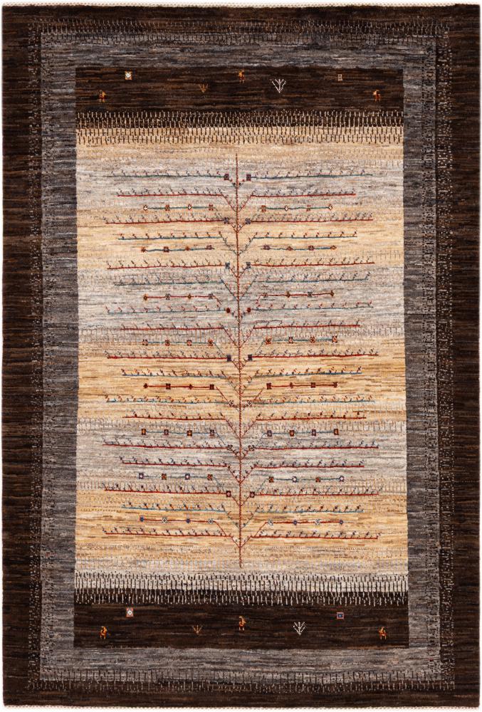 Tapis persan Persan Gabbeh Loribaft Nowbaft 192x131 192x131, Tapis persan Noué à la main