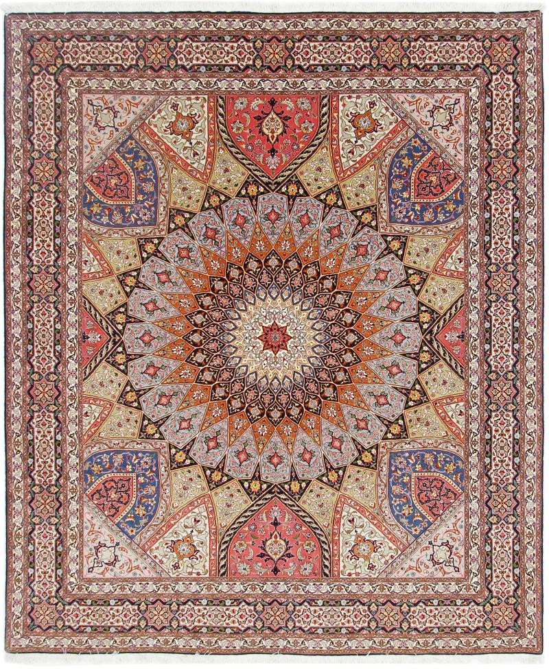 Tapete persa Tabriz 50Raj 303x252 303x252, Tapete persa Atado à mão