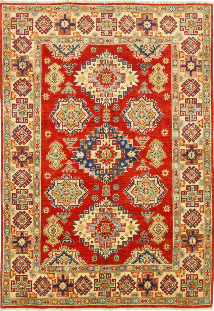 Afghan rug Kazak 214x149 214x149, Persian Rug Knotted by hand