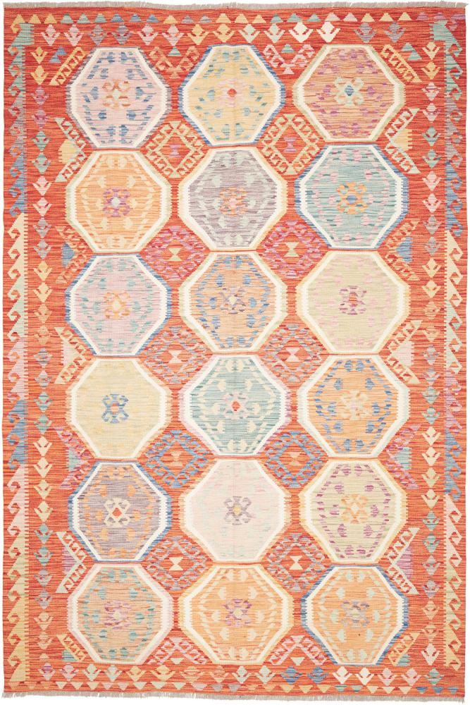 Αφγανικό χαλί Κιλίμ Afghan 305x200 305x200, Περσικό χαλί Οι κόμποι έγιναν με το χέρι