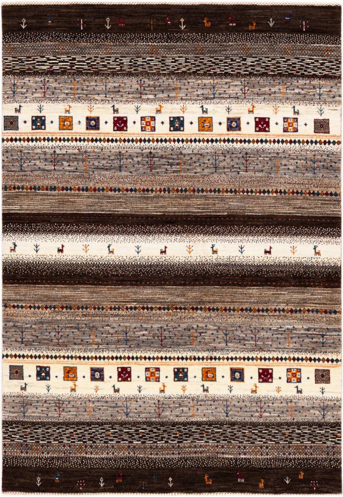 Persian Rug Persian Gabbeh Loribaft Nowbaft 5'10"x3'11" 5'10"x3'11", Persian Rug Knotted by hand