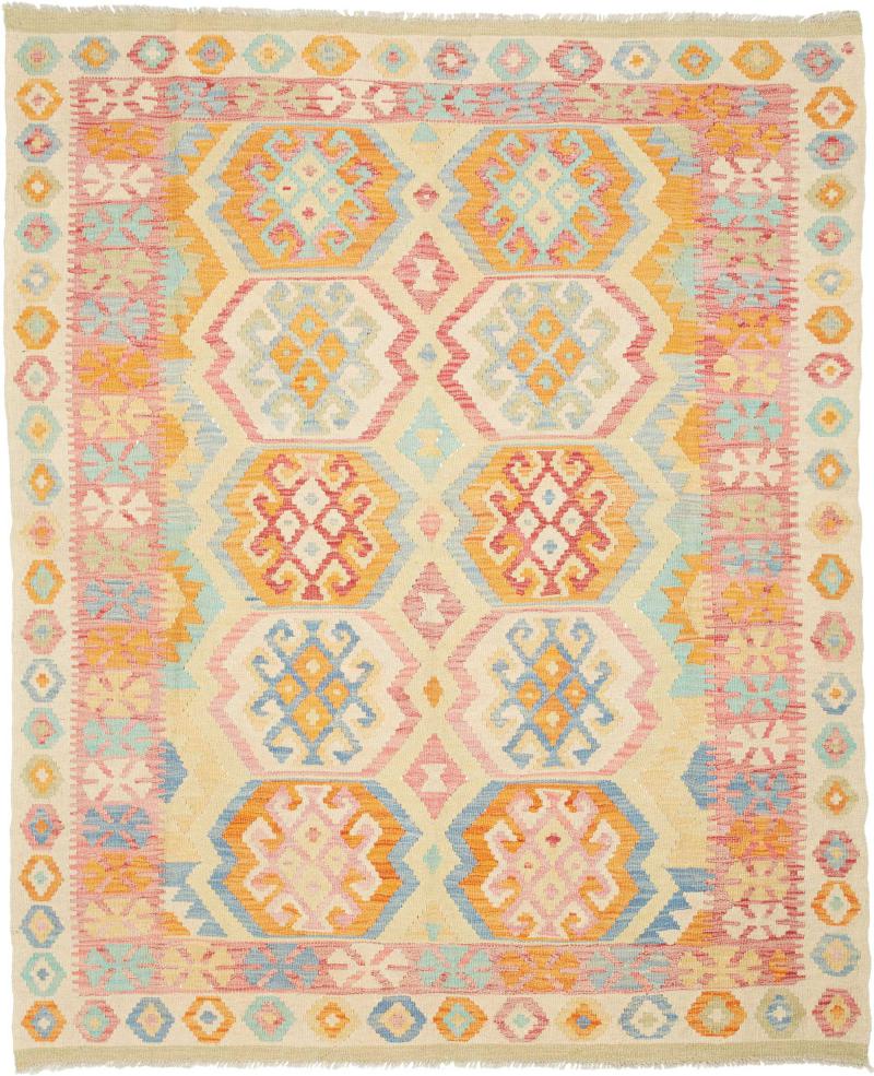 Afghansk teppe Kelim Afghan 192x156 192x156, Persisk teppe Handwoven 