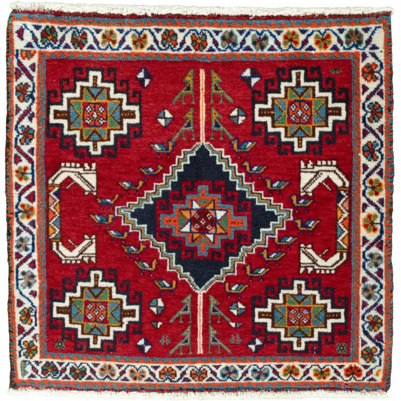 Tappeto persiano Shiraz 59x59 59x59, Tappeto persiano Annodato a mano
