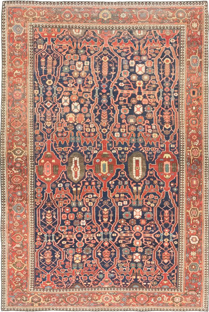 Alfombra persa Farahan Antiguo 209x140 209x140, Alfombra persa Anudado a mano