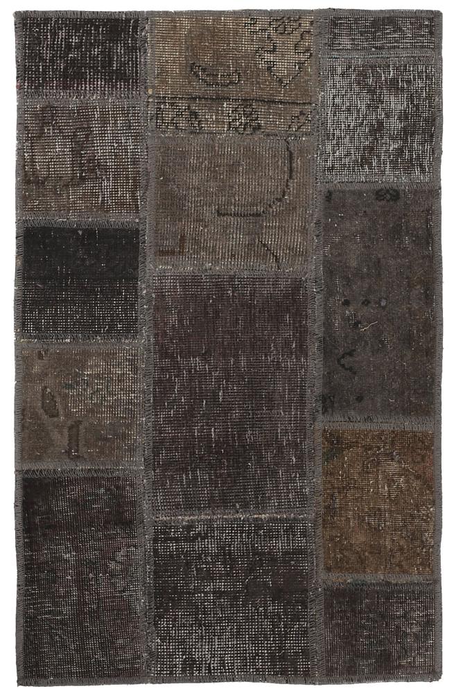 Persisk tæppe Patchwork 94x62 94x62, Persisk tæppe Knyttet i hånden