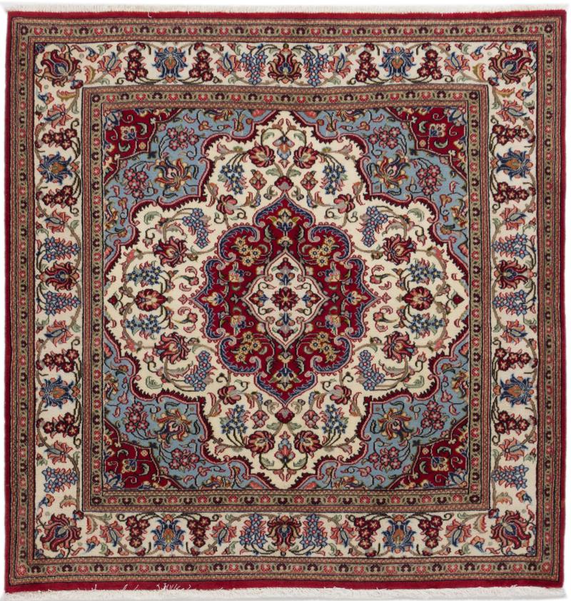 Persian Rug Qum 140x140 140x140, Persian Rug Knotted by hand