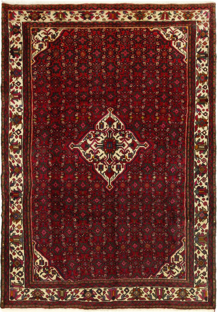 Persian Rug Hosseinabad 9'7"x6'8" 9'7"x6'8", Persian Rug Knotted by hand