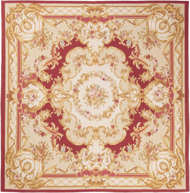 Chinese rug Kilim Aubusson 6'9"x6'8" 6'9"x6'8", Persian Rug Woven by hand