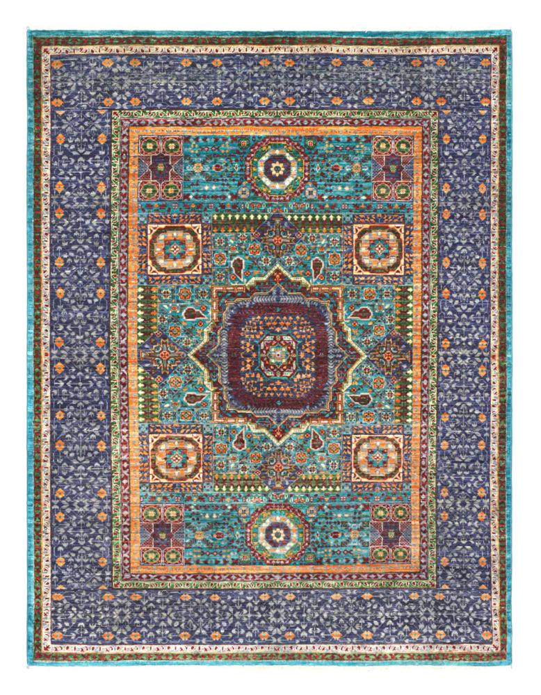 Afghan rug Mamluk 199x156 199x156, Persian Rug Knotted by hand