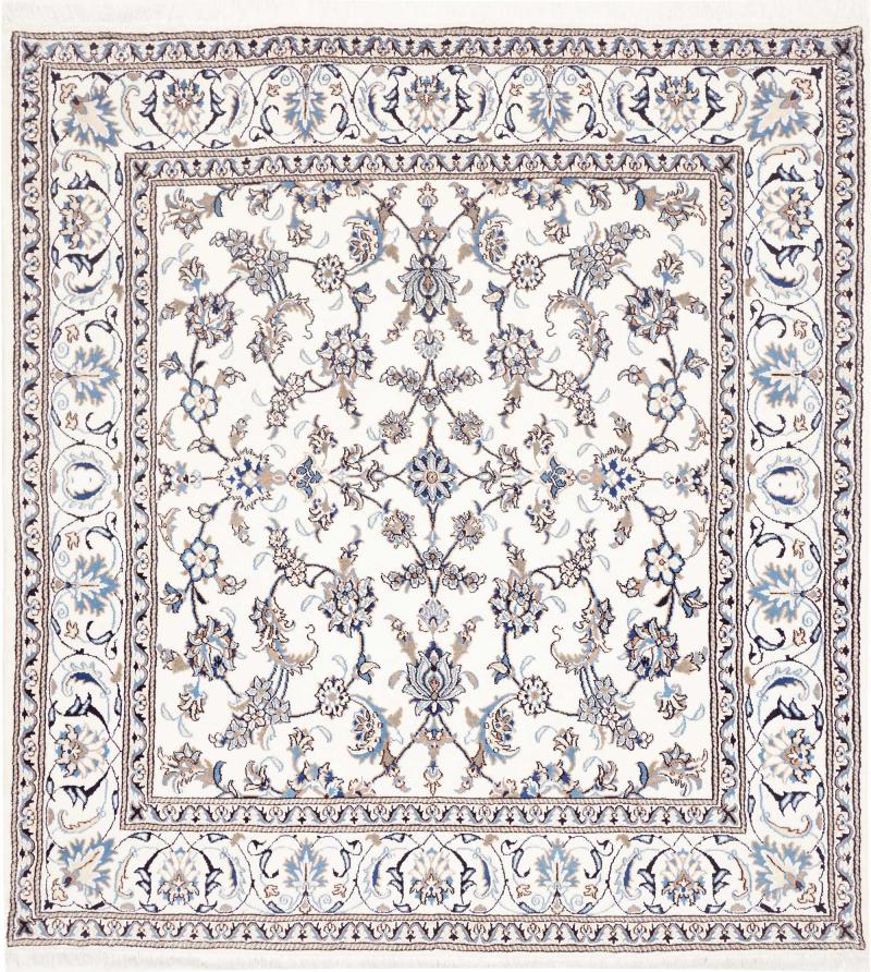 Alfombra persa Nain 205x194 205x194, Alfombra persa Anudado a mano