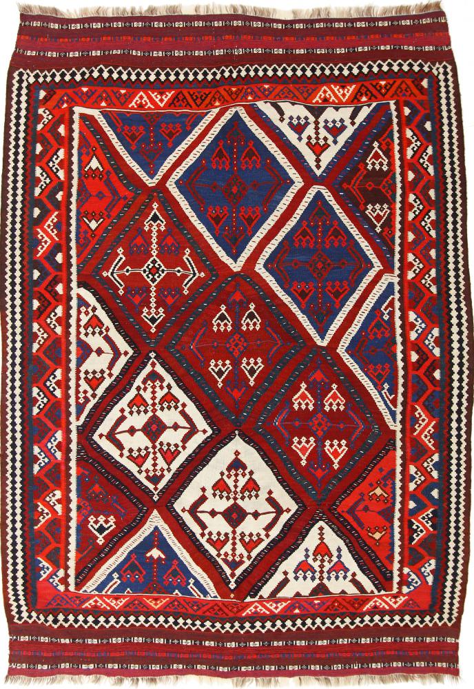 Tapete persa Kilim Fars Ghashghai 236x168 236x168, Tapete persa Tecido à mão