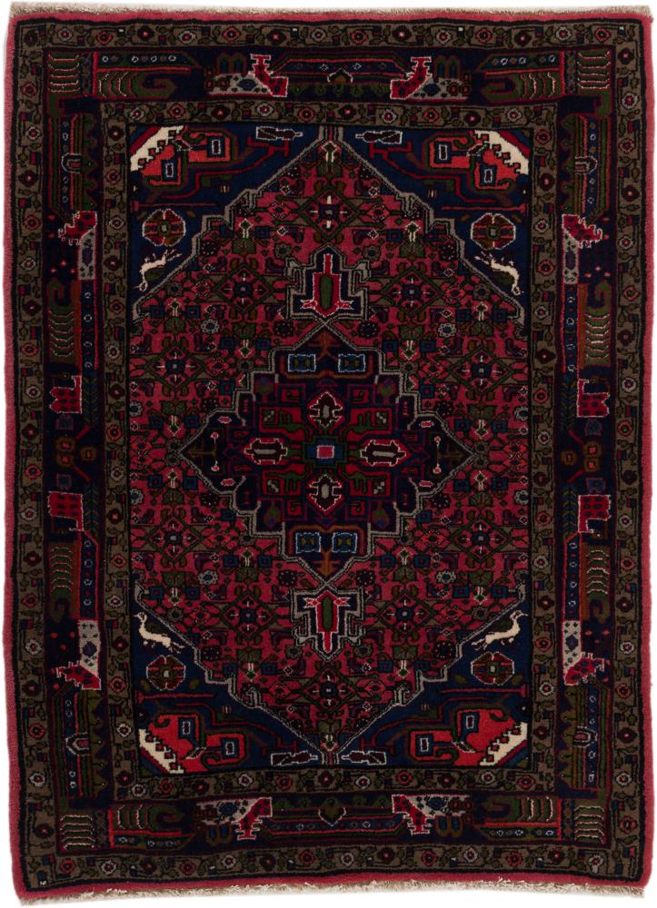 Perserteppich Hamadan 4'5"x3'5" 4'5"x3'5", Perserteppich Handgeknüpft