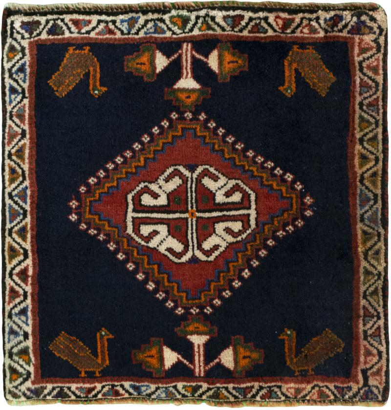 Tapis persan Shiraz 55x54 55x54, Tapis persan Noué à la main
