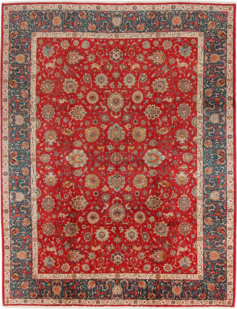 Tapete persa Tabriz 401x301 401x301, Tapete persa Atado à mão