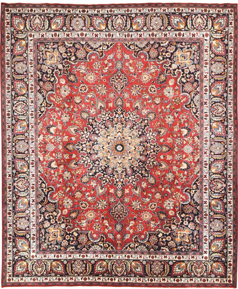 Persisk tæppe Mashhad 357x299 357x299, Persisk tæppe Knyttet i hånden