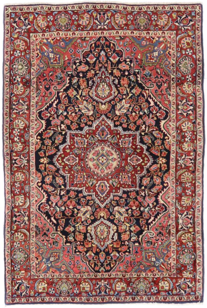 Persian Rug Jozan Semi Antique 5'1"x3'5" 5'1"x3'5", Persian Rug Knotted by hand
