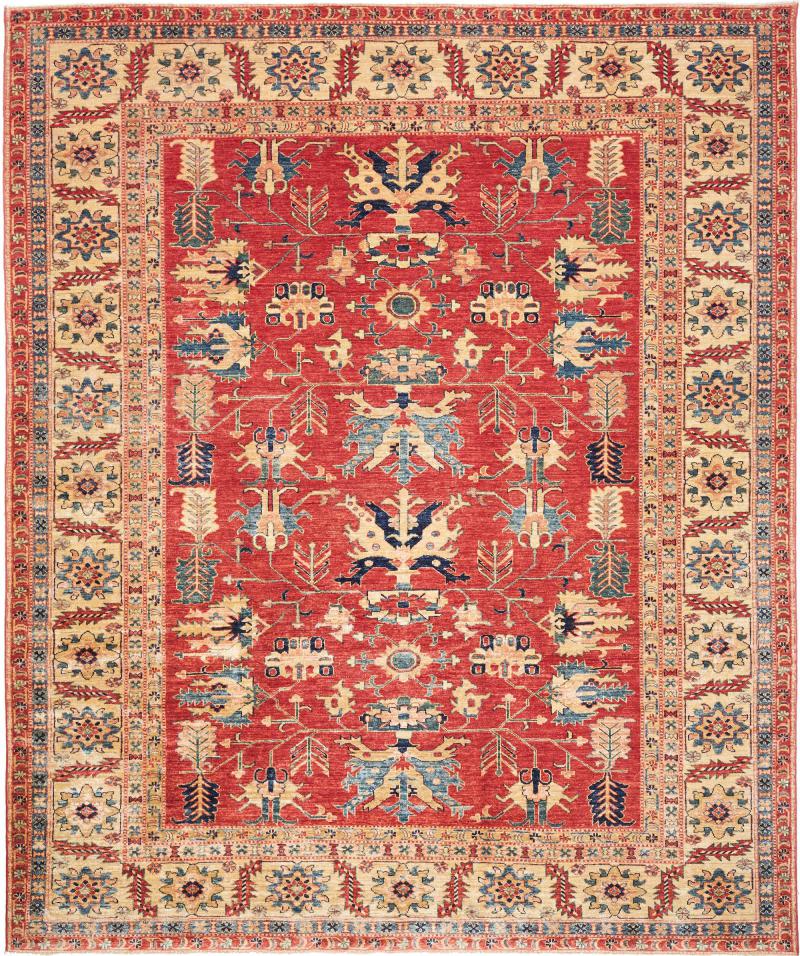 Pakistansk tæppe Super Kazak 304x250 304x250, Persisk tæppe Knyttet i hånden