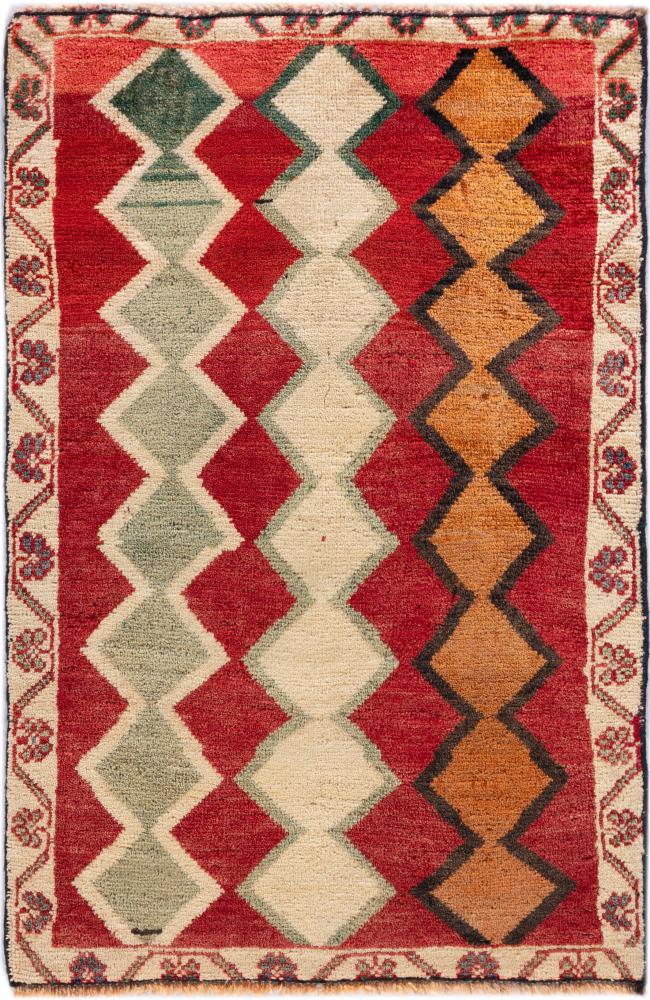 Covor persan Persia Gabbeh Ghashghai 92x60 92x60, Covor persan Lucrate de mână