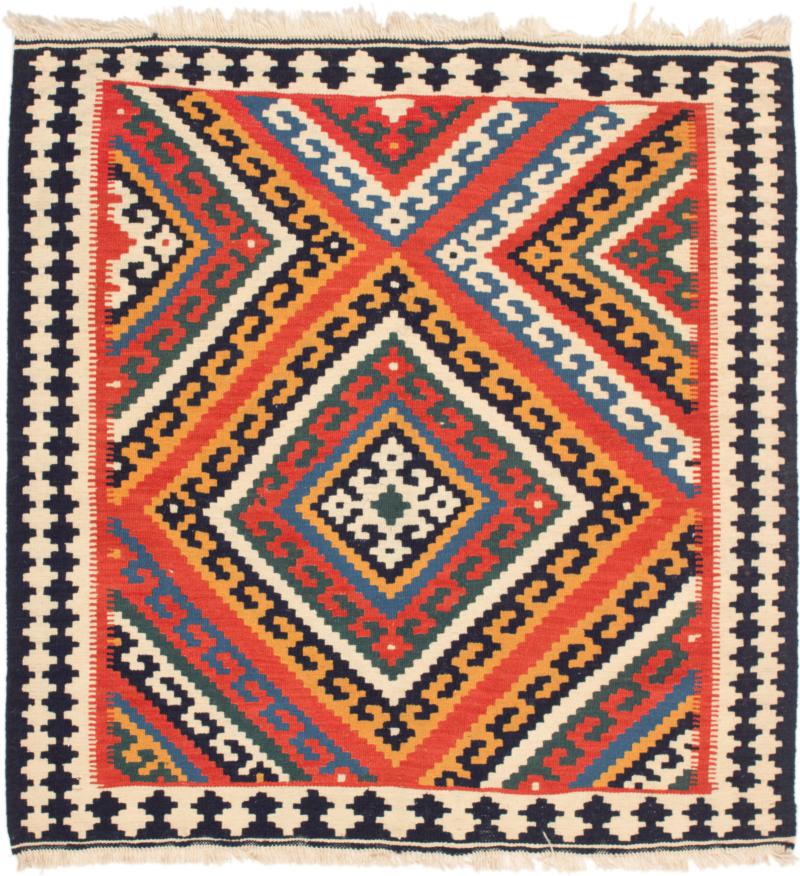 Tapete persa Kilim Fars 110x109 110x109, Tapete persa Tecido à mão