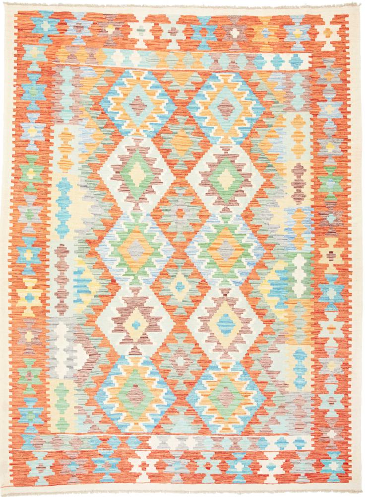 Tapis afghan Kilim  Afghan 241x181 241x181, Tapis persan Tissé à la main