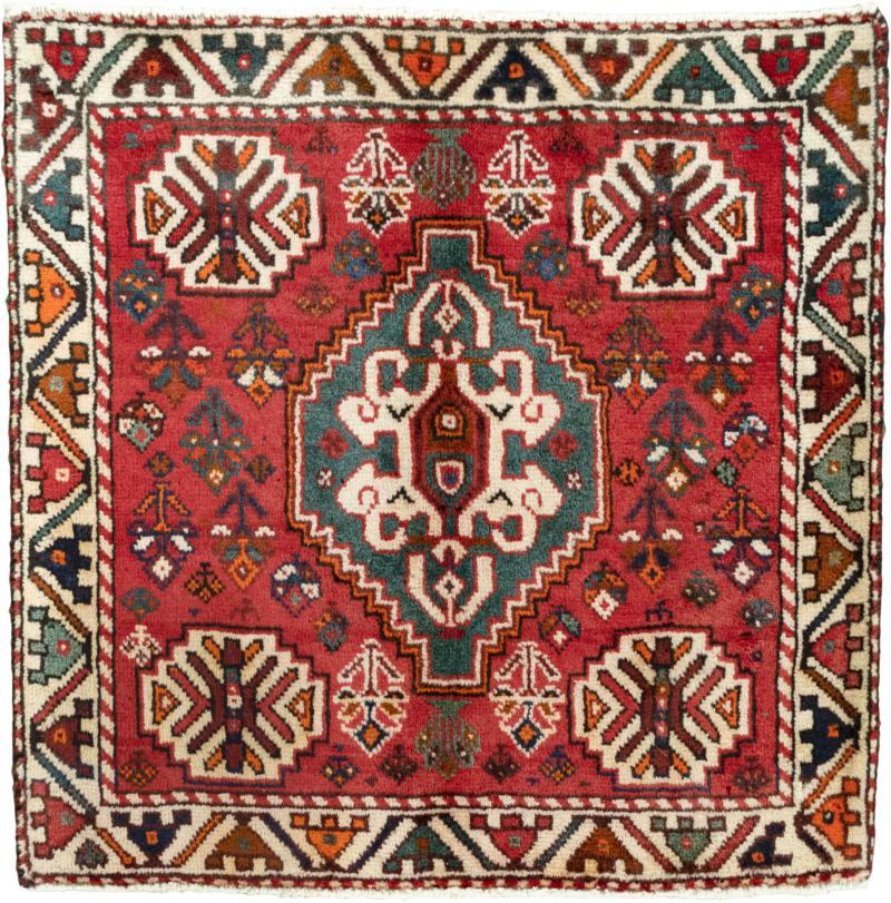 Persian Rug Shiraz 66x66 66x66, Persian Rug Knotted by hand