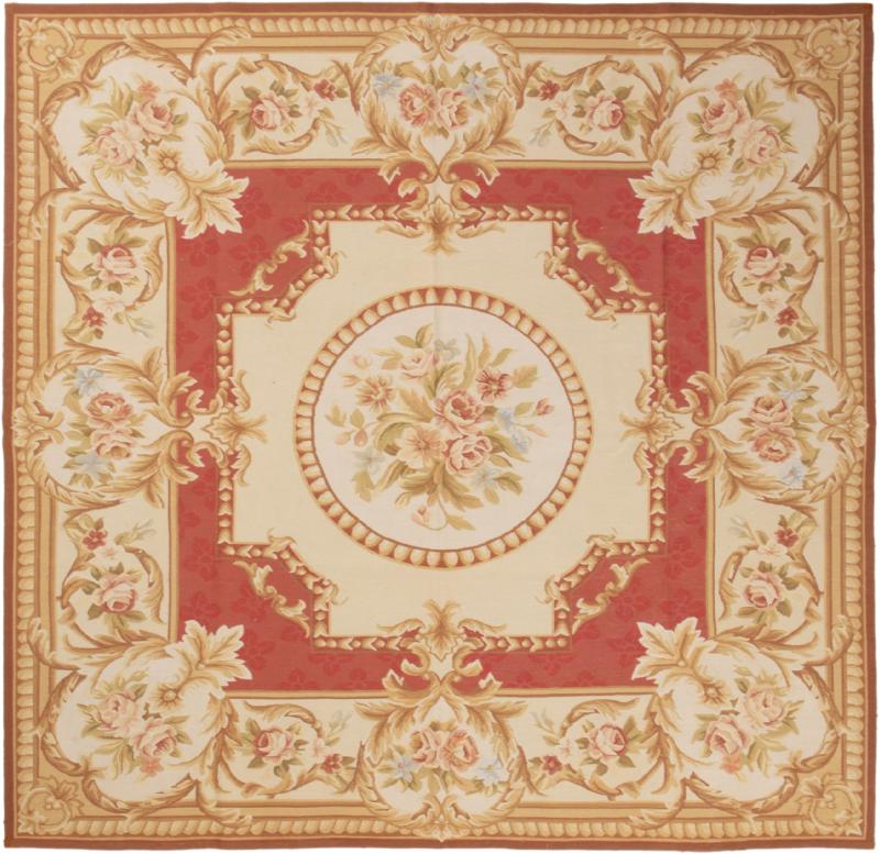 Kinesisk tæppe Kelim Aubusson 206x198 206x198, Persisk tæppe Håndvævet