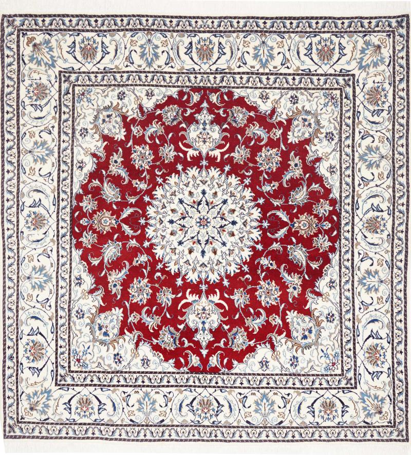 Alfombra persa Nain 207x198 207x198, Alfombra persa Anudado a mano