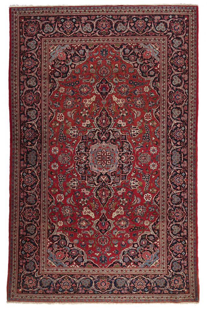 Tapete persa Keshan 214x136 214x136, Tapete persa Atado à mão