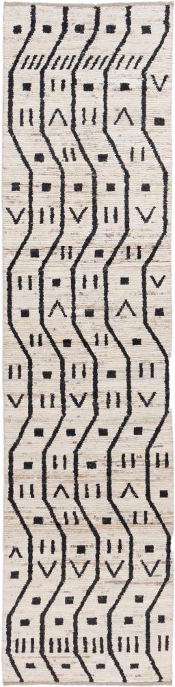 Afghaans tapijt Berbers Design 387x95 387x95, Perzisch tapijt Handgeknoopte
