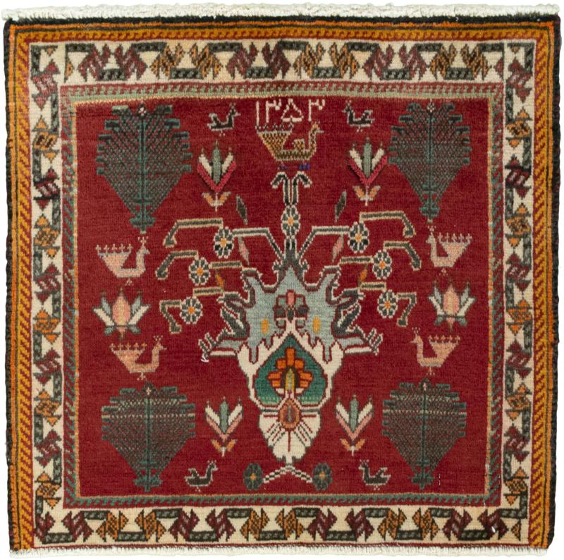 Tappeto persiano Shiraz 57x59 57x59, Tappeto persiano Annodato a mano