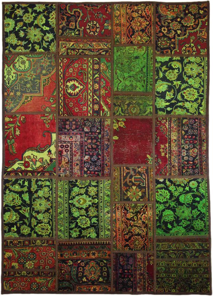 Perserteppich Patchwork 239x174 239x174, Perserteppich Handgeknüpft