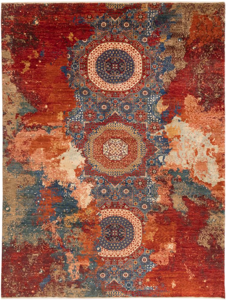 Tapis afghan Mamluk 368x278 368x278, Tapis persan Noué à la main