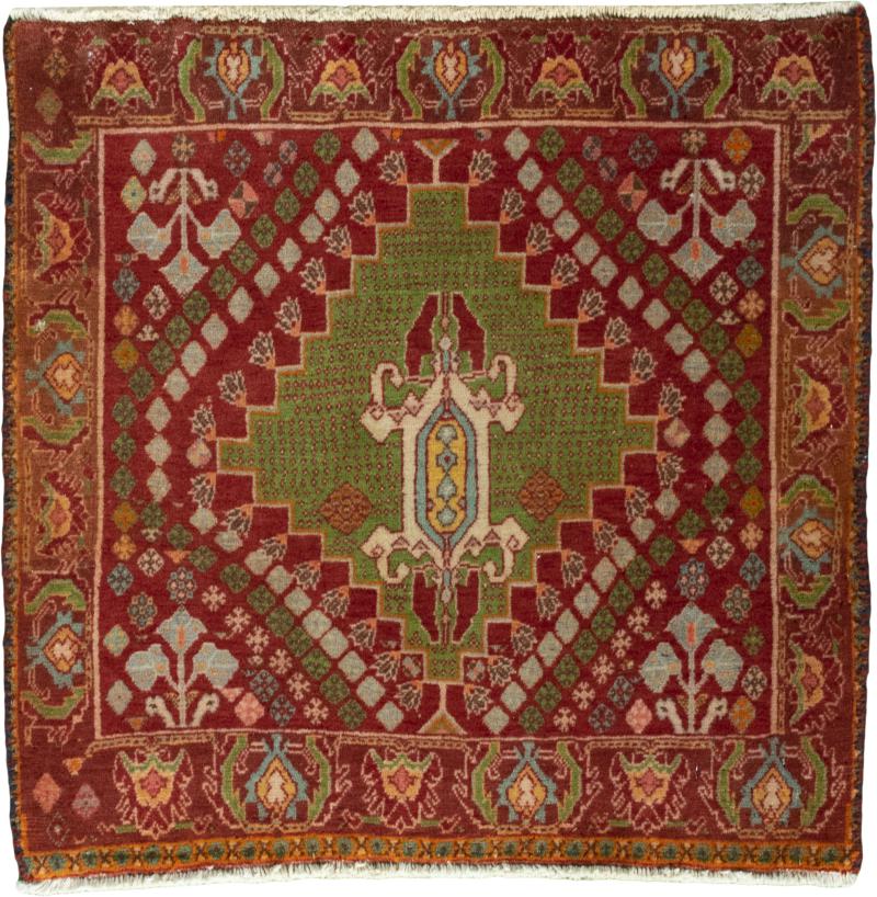 Tapis persan Shiraz 63x65 63x65, Tapis persan Noué à la main